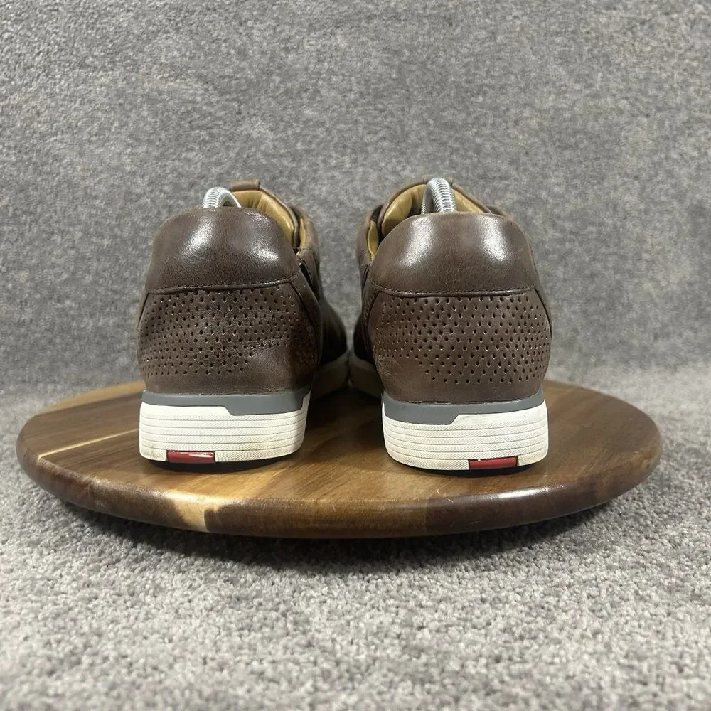 Kizik New York Mens Size 10 W Brown Leather Hands Free Slip On Casual Shoes Used